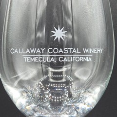 Callaway Coastal Winery – Temecula CA 9&Prime; Wine Glass, Marked Stolzle Lausitz