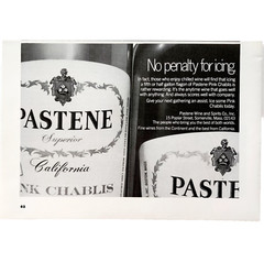 1972 Pastene Pink Chablis Wine Advertisement Winery California Vintage DWF22