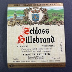 Vintage 1983 Schloss Hillebrand Estates White Wine UNUSED 750mL Paper Label Q106