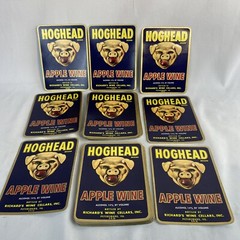 Vintage Original Label HOGHEAD Richards Wine Cellars Virginia – 97 Labels!