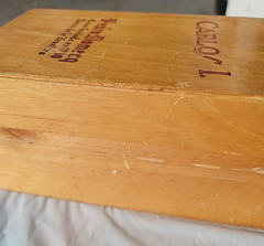 Vintage Pedro Domecq Carlos I Sherry Brandy Wine Wooden Box empty