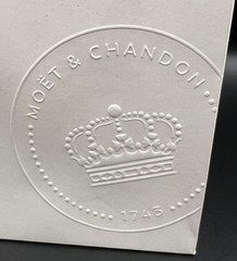 Moet & Chandon Champagne Gift Bag -Embossed Moët Crown 1743 Logo