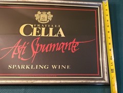 FRATILLI CELLA Wine Anst Spumante Sparkling Wine Advertising Mirror