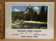 1969-1986 Calendar Advertising – WITTOCK&rsquo;S HOUSE O&rsquo;SPIRITS Rhinelander Wisconsin