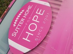 Sutter Home Wines BREAST CANCER metal Sign Collectible Bar Decor football truck