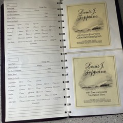 Vintage 1982 Wine Label Register