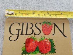 2 Vtg Gibson Wine Bottle Paper Labels Strawberry & Honey Mead Wine Elk Grove CA
