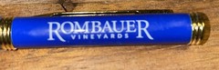 ROMBAUER VINEYARDS Wine Blue Gold Advertising Promotional Black Ink Pen