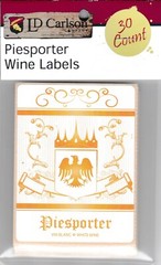 Piesporter Peel & Stick Wine Bottle Labels Package of 30