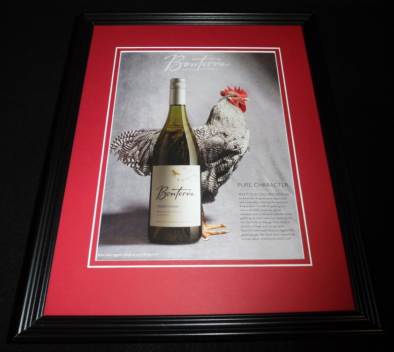 2016 Bonterra Wine Framed 11×14 ORIGINAL Advertisement