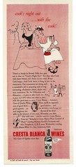 1944 Cresta Blanca Wine art WWII Buy War Bonds Vintage Print Ad