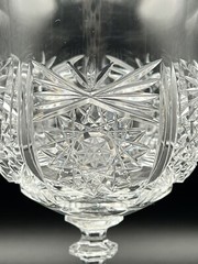 Pepi Hermann Snowflake Wine Glass, 7 1/4&Prime; tall, Handblown Crystal, Signed