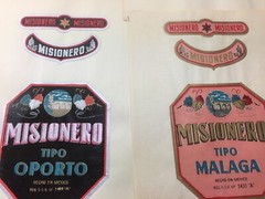 MEXICO: ca. 35 original Sherry Labels, large variety, some duplicates.