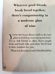 Pot Luck Supper Wine Advisory Board Vtg 1943 Magazine Print Ad Friends Dinner