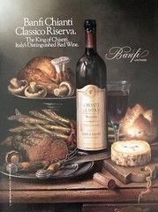 1987 BANFI Chianti Classico Riserva Italy&rsquo;s Distinguished Red Wine PRINT AD