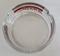 Vtg CANTINE LEONARDO DA VINCI ITALY WINERY GLASS PROMOTIONAL ASHTRAY 4&Prime;