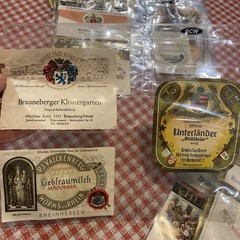 Lot of over 60 Vintage 1960-70 German French Wine Bottle Labels in Plastic