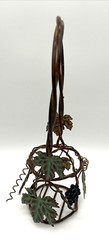 Metal Wine Bottle Holder Grapevine Designs Braided Wire