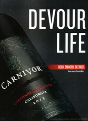 CARNIVOR WINE AD #1 RARE 2015 OUT OF PRINT