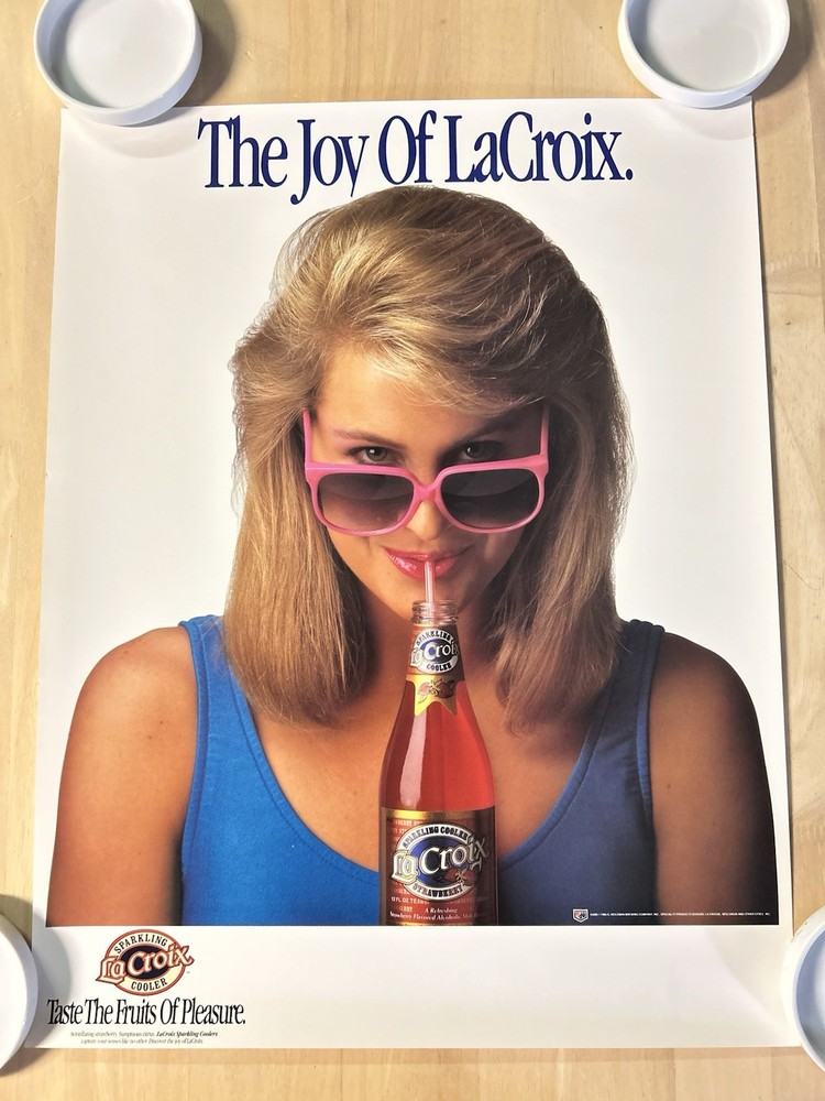 1986 LaCroix Sparkling Cooler Poster Vintage G. Heileman Brewing Promo Ad 17×22