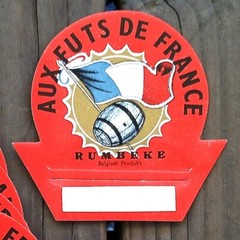 45 Vintage 1920s French Wine BOTTLE TOPPER Ad Store Display Aux Futs De FRANCE