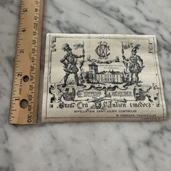 1959 Chateau Lagrange Saint Julien Medoc VTG Wine Label Grand Cru