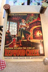 Redwood Creek Wine Poster CHOOSE 4! Canoe Moose Fish Sequoia Camp 18&Prime; x 24&Prime;