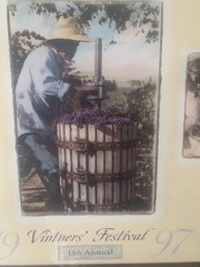 1997 Santa Barbara County California Vintners&rsquo; 15th Festival Framed Poster Wine