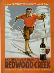 2004 Redwood Creek Wine Cross Country Skiing Ski Glade Trail Vintage Print Ad