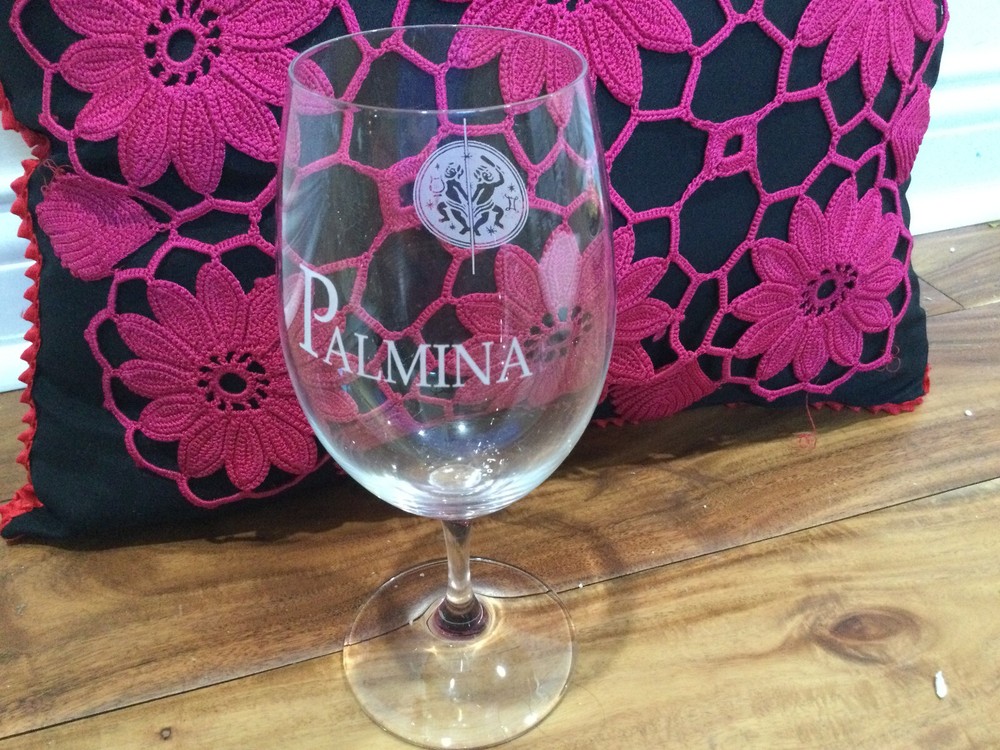 Vintage Palmina winery wine glass Riedel advert California 7 7/8 » perfect HTF