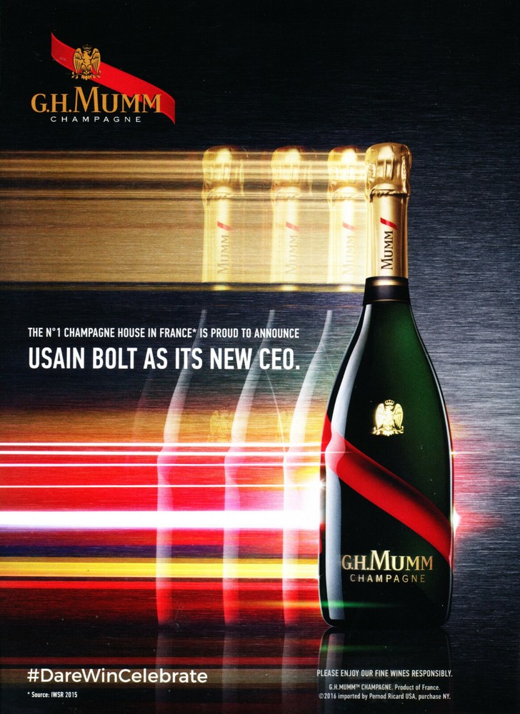 MUMM CHAMPAGNE AD #7 RARE 2016 OUT OF PRINT