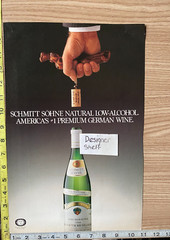 Schmitt Sohne White Wines Large Vintage Print Advertisement