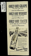 1943 Virginia Dare Garrett&rsquo;s Wine Vintage Print ad 8540