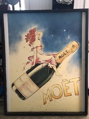 Moet Chandon advertisement 1975, Signed