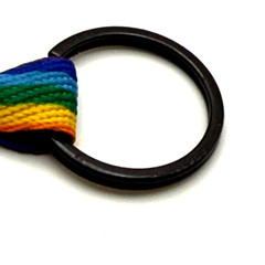 4 Barefoot Wine Lanyards- Rainbow – NWOT- Ring on End