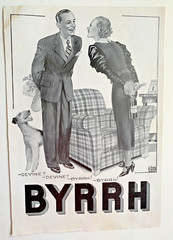 1936 Byrrh Aparitif Print Ad 14&Prime; x 10&Prime; Art Deco Style