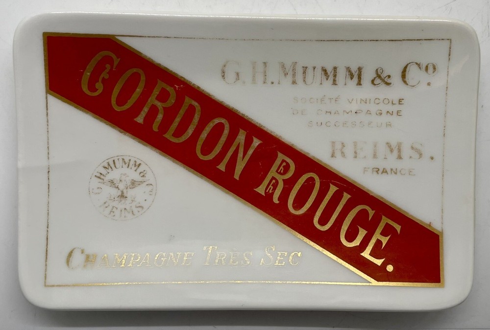 8 Vintage French G.H. Mumm & Co. Champagne Wine Gordon Rouge Cafe Bar Dish