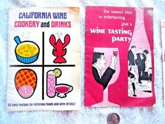 3 booklets California Wine c.1966, 1967 Wine Cooking & Wine Tasting