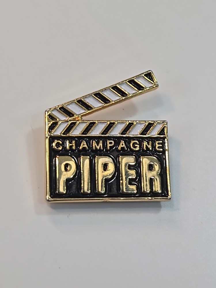 Champagne Piper Lapel Pin Movie Clapboard Piper-Heidsieck French Company