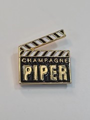 Champagne Piper Lapel Pin Movie Clapboard Piper-Heidsieck French Company