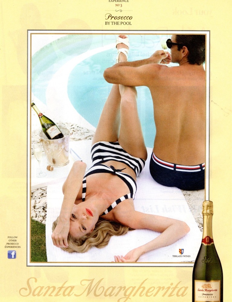 2007 magazine Ad for Terloto Wines SANTA MARGHERITA Couple by the Pool 122423