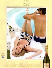 2007 magazine Ad for Terloto Wines SANTA MARGHERITA Couple by the Pool 122423