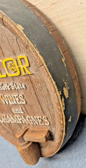Vintage TAYLOR New York State WINES and CHAMPAGNES Barrel Bar Sign ManCave decor