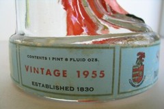 1955 GLASS MATADOR BOTTLE BULLFIGHTER DECANTER DALMAU HERMANOS TARRAGONA SPAIN