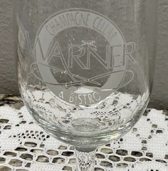 Vintage Warner Champagne Cellar And Bistro 6” Stem Glass