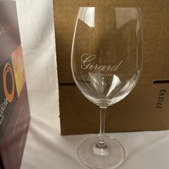 Wine Glass Napa Valley Girard Winery Etched Stolzle Crystal 23Oz New x6
