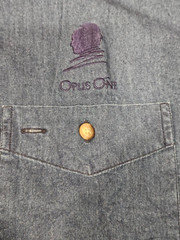 VTG Opus One by Opus One Denim Shirt Opus One Winery Embroidered Medium NWOT