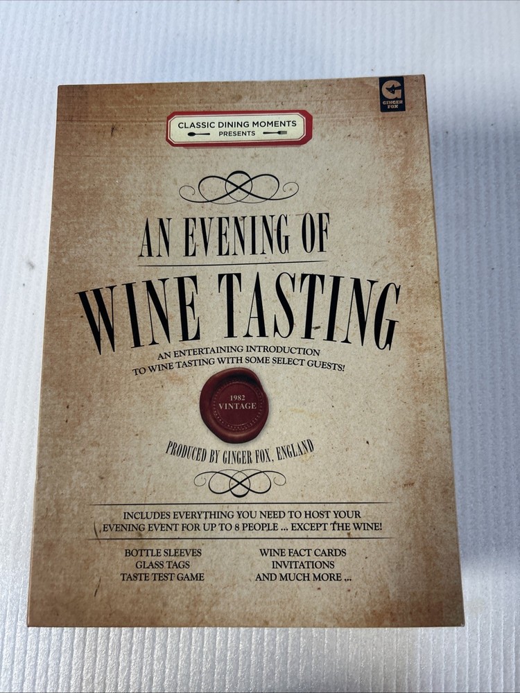An Evening Of Wine Tasting Produced By Ginger Fox, England 1982 Vintage