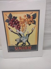 union les vins selectionness Italian Wine Waiters Advertisement Poster