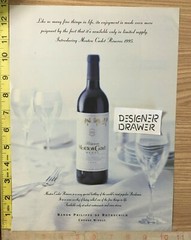 Mouton Cadet Medoc 1995 Vintage Wine Print Ad Advertisement